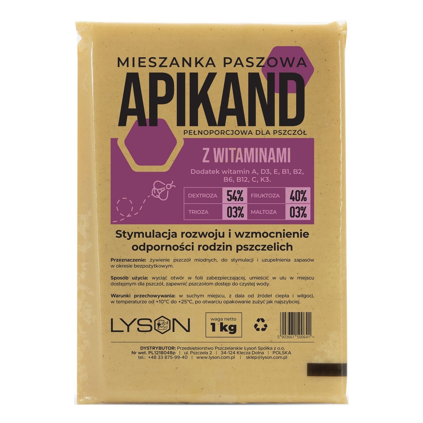 Apikand 1 kg - vítamínbætt sykurdeig