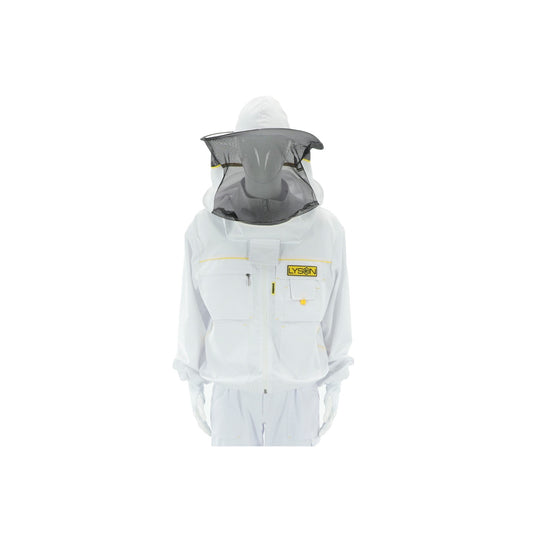Jacket with hat, with zip, white colour, size: S-XXXXL – PREMIUM LINE