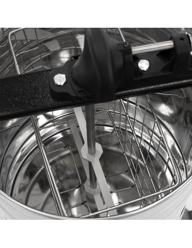 Honey extractor, 2 honey frames (universal basket), manual plastic drive, Ø400 mm, plastic valve, with legs – BASIC